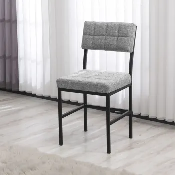 Scaun, Hanah Home, Dubai, 40x82x40 cm, Gri imagine