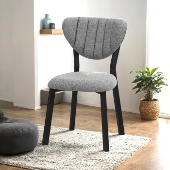 Scaun, Hanah Home, Elma, 47x85x45 cm, Gri imagine