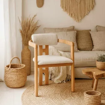 Scaun, Hanah Home, Scandinavian, 57x71x47 cm, FAG LAMINAT, Natural imagine
