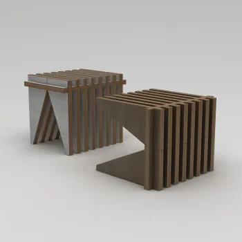 Scaun, Hanah Home, Sella, 51x40x40 cm, 100% BIRCH PLYWOOD, Lemn natural imagine