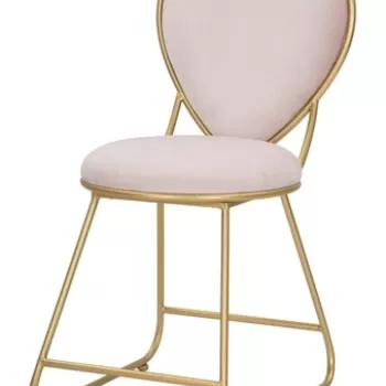 Scaun Heart, Mauro Ferretti, 37x47x80 cm, fier/textil, roz imagine