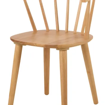 Scaun Ida, Actona, 51.5x51x75 cm, lemn de cauciuc, stejar mat patinat imagine