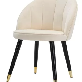 Scaun Loty, Mauro Ferretti, 57.5x58x80 cm, catifea, crem imagine