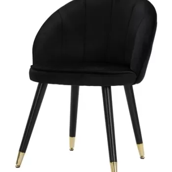 Scaun Loty, Mauro Ferretti, 57.5x58x80 cm, catifea, negru imagine