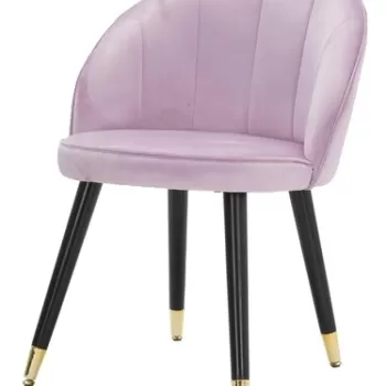 Scaun Loty, Mauro Ferretti, 57.5x58x80 cm, catifea, roz imagine