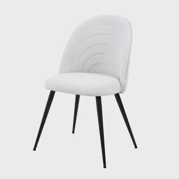 Scaun Ludi, Homla, 53x50x85 cm, metal/poliester, bej deschis imagine