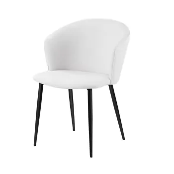 Scaun Lujo, Homla, 59x56.5x81 cm, metal/poliester, bej deschis imagine