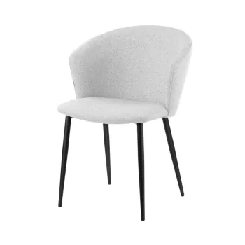 Scaun Lujo, Homla, 59x56.5x81 cm, metal/poliester, gri deschis imagine