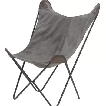 Scaun Montana, Mauro Ferretti, 74x71x103 cm, fier, gri/maro imagine