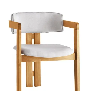 Scaun, Nmobb, CO-044, Cadru: 100% LEMN, Crem / Stejar imagine