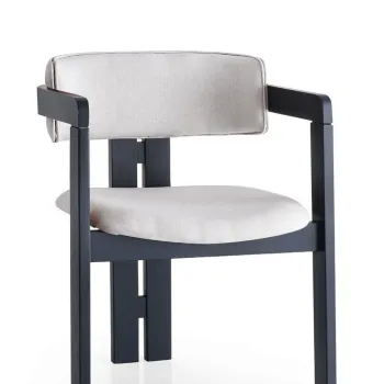 Scaun, Nmobb, CO-045, Cadru: 100% LEMN, Crem/Negru imagine