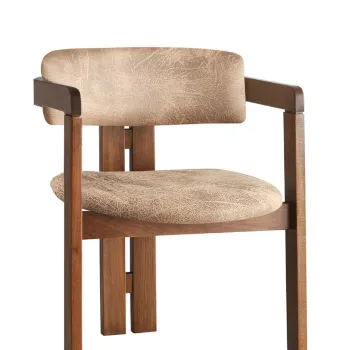 Scaun, Nmobb, CO, Cadru: 100% LEMN, Nuc / Bej imagine