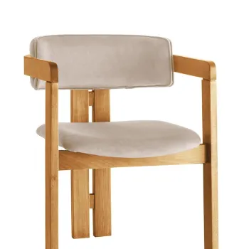 Scaun, Nmobb, CO, Cadru: 100% LEMN, Stejar / Bej imagine