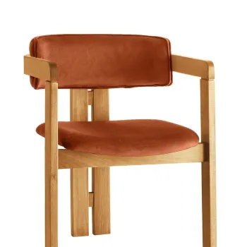 Scaun, Nmobb, CO, Cadru: 100% LEMN, Stejar / Tigla Rosu imagine