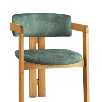 Scaun, Nmobb, CO, Cadru: 100% LEMN, Stejar / Verde imagine