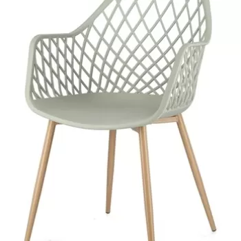 Scaun Optik, Bizzotto, 58 x 54 x 85.5 cm, metal/polipropilena, verde imagine