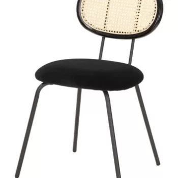 Scaun Osaka, Mauro Ferretti, 43x54x80 cm, fier/ratan, negru imagine