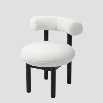 Scaun Pacis, Homla, 65.5x59.5x75.5 cm, lemn/MDF/poliester, ecru/negru imagine