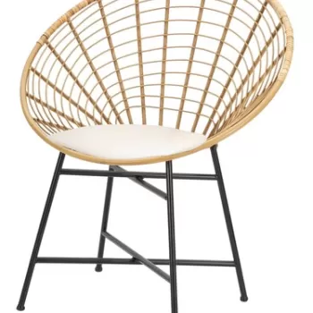 Scaun Panama, Mauro Ferretti, 72 x 56.5 x 88 cm, fier/poliester, negru/maro imagine