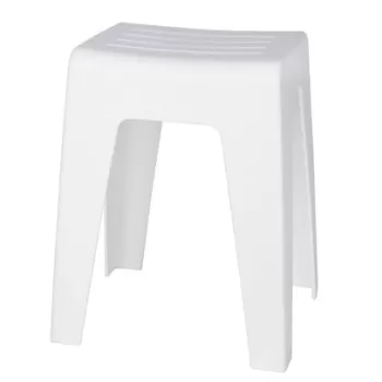 Scaun pentru baie, Wenko, Kumba, 38 x 32 x 47 cm, polipropilena, alb imagine