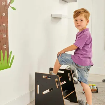 Scaun pentru copii, Hanah Home, Step Stool, 34x39x39 cm, Negru imagine