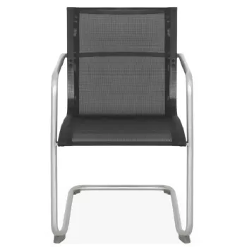 Scaun pentru gradina Essen, 52.5x62x85 cm, inox, gri/negru imagine