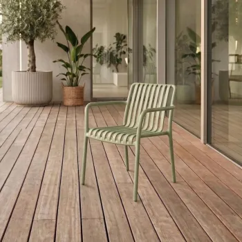 Scaun pentru gradina Valoro, Homla, 54.50x58.50x81 cm, plastic, verde imagine