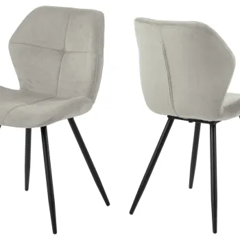 Scaun Petri, Actona, 48x55x82.5 cm, poliester/otel, bej nisip imagine