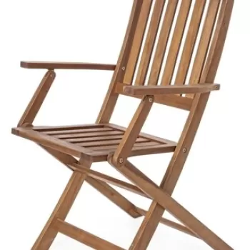 Scaun pliabil pentru gradina Mali, Bizzotto, 58 x 60 x 92 cm, lemn de salcam, natural imagine