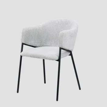 Scaun Prazer, Homla, 60.5x55x78 cm, metal/catifea din poliester, gri imagine