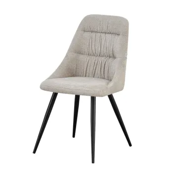 Scaun Quercia, Homla, 56x48x85 cm, metal/MDF/textil, bej inchis imagine