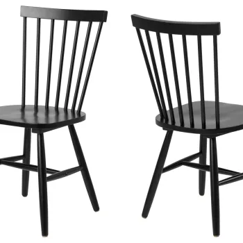 Scaun Riano, Actona, 50.5x49.5x86 cm, lemn de frasin, negru imagine