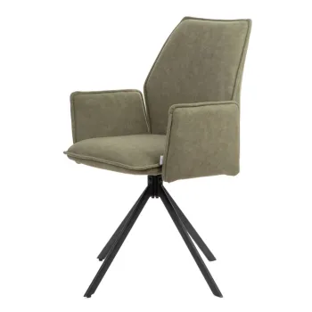 Scaun rotativ Lugro, Homla, 60x56x82 cm, metal/poliester, verde imagine