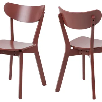 Scaun Roxby, Actona, 45x55x79.5 cm, lemn de cauciuc, teracota imagine