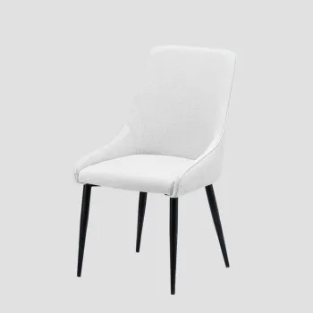 Scaun Sabor, Homla, 52x52x93.5 cm, metal/MDF/poliester, gri deschis imagine