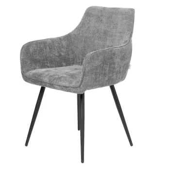 Scaun Satori Faso, Homla, 58x62x79 cm, poliester/metal, gri/negru imagine