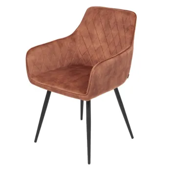 Scaun Satori, Homla, 58x62x79 cm, poliester/metal/MDF, maro deschis imagine