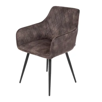 Scaun Satori, Homla, 58x62x79 cm, poliester/metal/MDF, maro inchis imagine