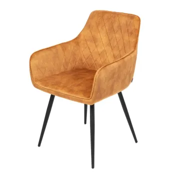 Scaun Satori, Homla, 58x62x79 cm, poliester/metal/MDF, mustar imagine