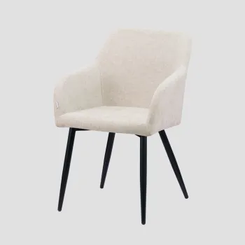 Scaun Sella, Homla, 59.5x57x83 cm, metal/poliester, bej imagine