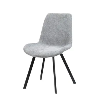 Scaun Silla, Homla, 52x60x83.5 cm, metal/poliester, gri deschis imagine