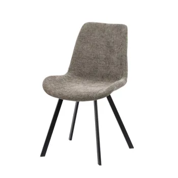 Scaun Silla, Homla, 52x60x83.5 cm, metal/poliester, maro imagine