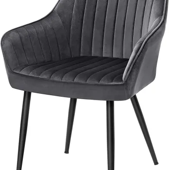 Scaun, Songmics, Velvet Design, 62.5x62x85 cm, otel/catifea, gi imagine