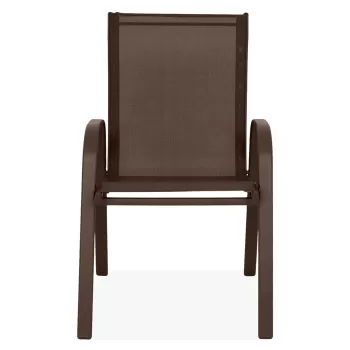 Scaun suprapozabil Basic, 54x73.5x90.5 cm, otel, maro imagine