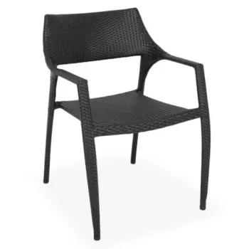 Scaun suprapozabil, Golf, L.62 l.56 H.84.5 cm, negru imagine