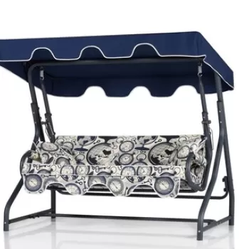 Scaun triplu balansoar de gradina, Clara, Olea 3 Kisilik Sal?ncak, Multicolor imagine