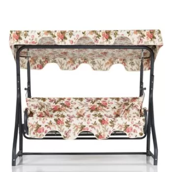 Scaun triplu balansoar de gradina, Clara, Olea 3 Kisilik Sal?ncak, Multicolor imagine