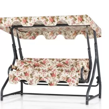 Scaun triplu balansoar de gradina, Clara, Ruta 3 Kisilik Bahce Balkon Teras Sal?nca??, Multicolor imagine