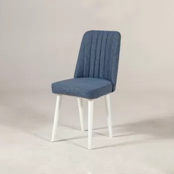 Scaun, Vella, Vina 1048, 46x85x46 cm, PAL, Alb / Albastru inchis imagine