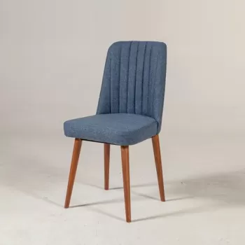 Scaun, Vella, Vina 1048, 46x85x46 cm, PAL, Nuc / Albastru inchis imagine